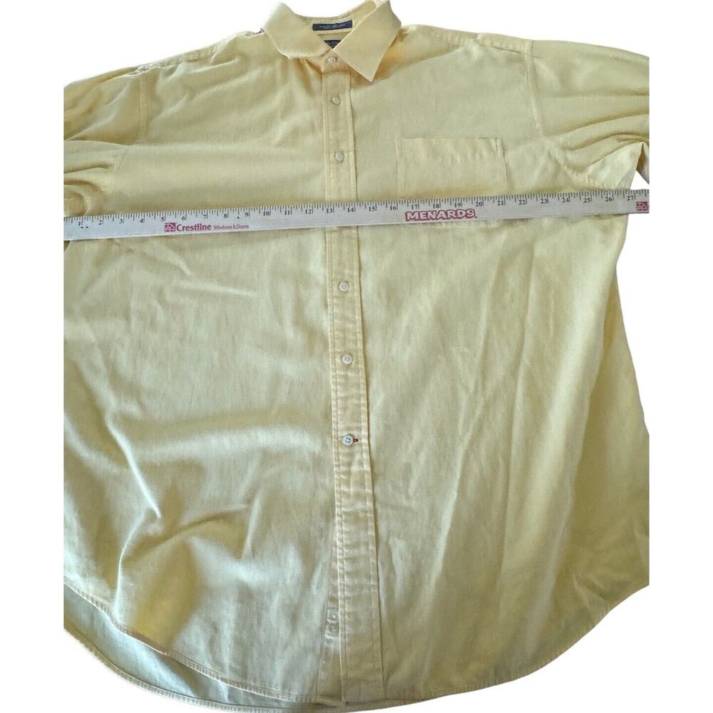 Daniel Cremieux Classic Fit Button Up Shirt XL Long Sleeve Italian Cotton Yellow - Picture 5 of 6